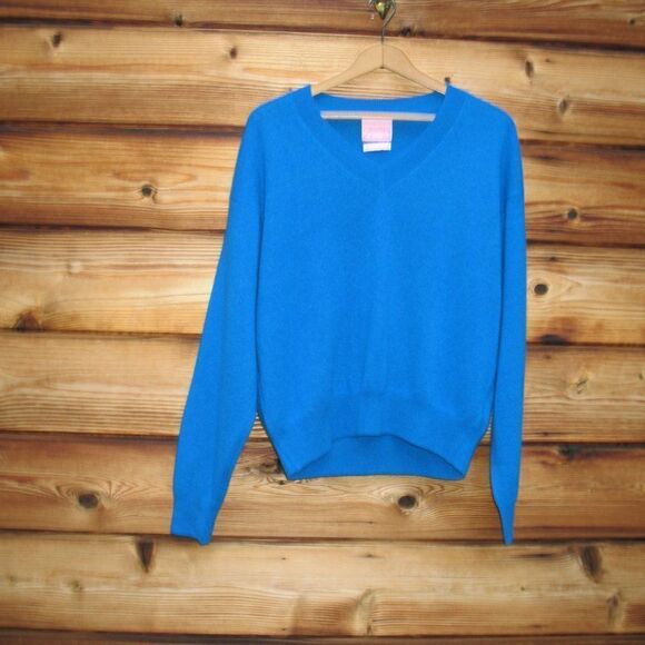 Crush 100 % Cashmere V Neck Sweater - Picture 2 of 9